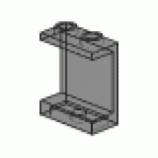 Part 4864b Trans-Black Panel 1 x 2 x 2 - Hollow Studs 